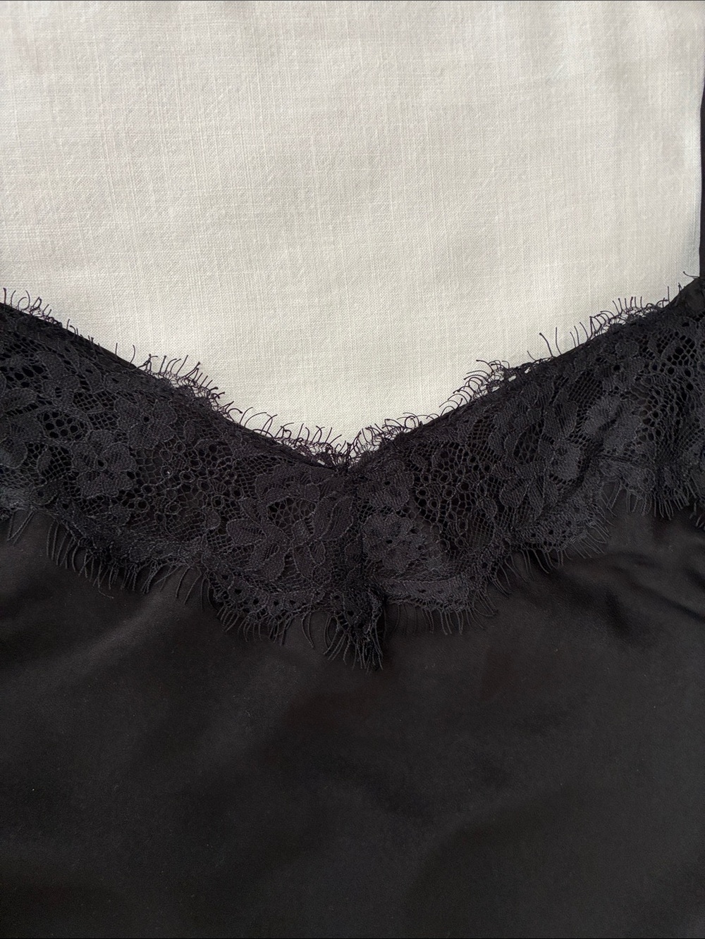Rebecca Minkoff Black Lace-Trim Slip Midi Dress - Picture 4 of 5